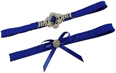 YuRong Wedding Bridal Garter Stretch Lace Bridal Garter Sets with Rhinestones G46