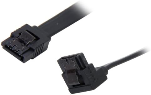 Nippon Labs SATA3L0.8FT-90/180BK 10-Inch Sata Cable with Locking Latch, Black