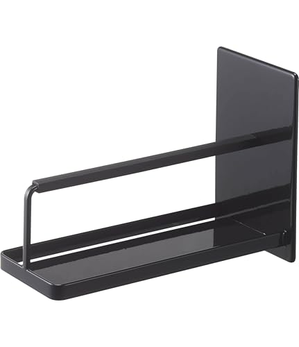 山崎実業(Yamazaki) マグネットバスルーム スマートフォンスタンド ブラック 約8X17X12cm タワー スマホスタンド 滑り止め付き 4973商品画像