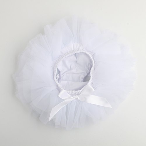 Slowera Baby Girls Soft Tutu Skirt (Skorts) 0 to 36 Months (L: 12-24 Months, White)