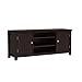 SIMPLIHOME Bedford SOLID WOOD Universal TV Media Stand, 53.9 inch Wide, Living Room Entertainment Center, Storage Cabinet with Glass Doors, for Flat Screen TVs up to 60 inches in Dark Tobacco Brown