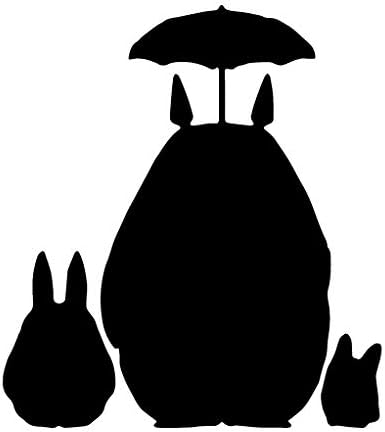 Amazon Co Jp Hamster Brother雨トトロ ビニールデカール 12 Cmブラック ビニールステッカー車 Ipad ノートパソコン ヘルメット ホーム キッチン