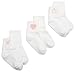 Jefferies Socks Baby Girl Collection Appliques, 3 Pack, White