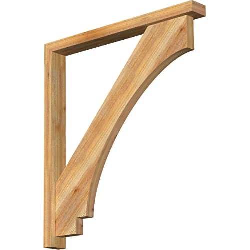 4"W x 36"D x 40"H Imperial Block Rough Sawn Bracket w/Offset Brace, Western Red…
