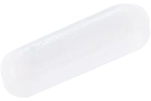 MECCANIXITY Magnetic Stirrer Mixer Stir Bar Rod 12mm(0.47") x3mm Cylinder Shape PTFE Coating Magnet White for Laboratory 1Pcs