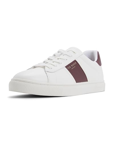 Ted Baker Men's Bradley Leather Sneaker, White, 11 at Amazon