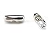 CleverDelights Ball Chain Connector Clasps - 500 Pieces - for 2.4mm Ball Chains - Shiny Silver Color