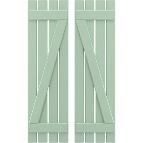 Ekena Millwork ARW102SB415X54SGH Americraft Four 2 Exterior Real Wood Spaced Bo…