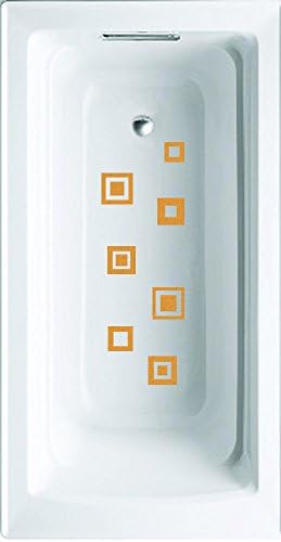 Wazel Squair Non-Slip Saftey Shower or tub Grip Stickers (Yellow)