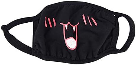 Fench Face Mouth Mask Unisex Respirator Stop Air Pollution Lovely Cartoon Cotton Cover (E)
