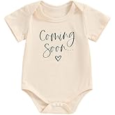 Merqwadd Pregnancy Announcement Baby Bodysuit Reveal Idea&Surprise Gift For Husband, Grandma, Grandpa or Family