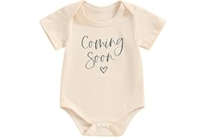Merqwadd Pregnancy Announcement Baby Bodysuit Reveal Idea&Surprise Gift For Husband, Grandma, Grandpa or Family