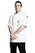 Bragard Men's Chicago Chef Jacket, Long Sleeve Coat with Contrast Piping for Cooking, Restaurants, Pubs, Cafes, Kitchens, Hotels, Bars - Size 34 - White