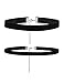 Mudder Velvet Chokers Black Ribbon Choker Necklaces for Women Girls, 2 Pieces