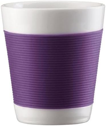 Bodum Porcelain Double Wall Canteen Mug Pieces, Purple price in