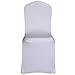 SINSSOWL Set of 100pc White Color Universal Size Polyester Spandex Banquet Wedding Party Decoration Stretch Dining Chair Covers-(Flat Bottom)