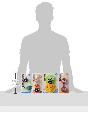 Sassy's Newborn Gift Set 0+ months Includes 5 Essential Toys To A Newborn's Development: Hello Baby! Phone, Beginning Bites, Ring Rattle and Spin Shine Rattle