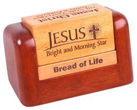 Shalom Jesus Daily verse Christian wooden desktop gift 8.5cm