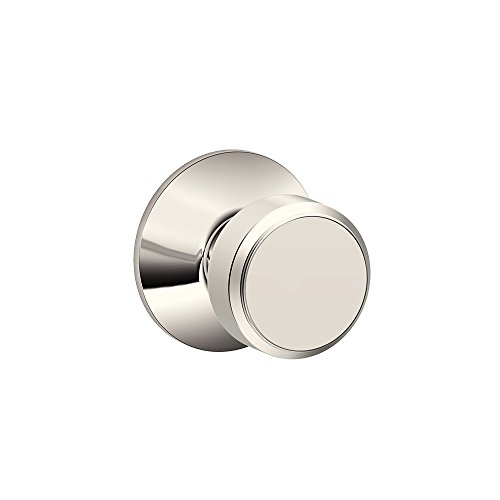 Schlage F10 BWE 618 Bowery Knob Hall and Closet, Polished Nickel