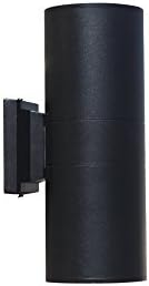 LED outdoor wall lights outside the wall lamp column double-sided lighting outdoor enclosure waterproof outdoor lamp 3W 6W 9W voltage 85V-220V black and silver (two way black 3W)