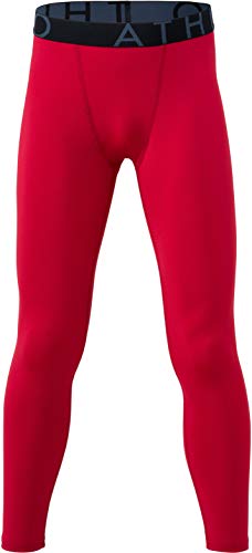 image for ATHLIO Boy's (Pack of 2) Cool Dry Compression Pants Active Sports Base