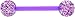 Forbidden Body Jewelry 14g 16mm (5/8 Inch) Hypoallergenic PTFE Flexible Purple Ultra Glitter Nipple & Tongue Ring Barbell