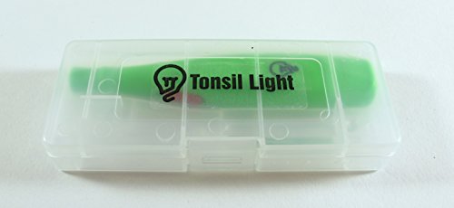 Tonsil Light (Green) - LED Tonsil Stone Remover w/Case + 3 Adapters
