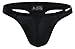 Brave Person Men's Sexy Thong Underwear Low Rise Bikini T-Back G-String (L, 3 Pack: Black, White, Blue)