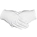 Paxcoo 6 Pairs White Cotton Gloves for Cosmetic Moisturizing Coin Jewelry Inspection Hand Spa – Medium Size