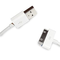 EVERMAKET 3 Feet Replacement White USB Charger Data
