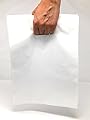 100 Pack 9" x 12" with 1.25 mil Thick White Merchandise Plastic Glossy Retail Bags | Die Cut Handles | Perfect for Shopping, Party Favors, Birthdays, Children Parties | Color White | 100% Recyclable