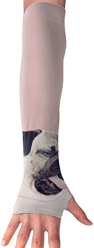 Tongue Pug Long Sleeve Sun Protection Arm Sleeves Arm Cooling Sleeve Cycling Outdoor Sports Leisure