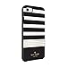 kate spade new york Protective Hardshell Case for iPhone 8, iPhone 7 & iPhone 6/6s - Stripe 2 Black/White/Gold Foil