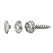 WORLD 9.99 MALL 60 Pieces Fastener Screw Snaps, Marine Grade Boat Canvas Furniture Tents Leather Stainless Steel Snaps 3/8