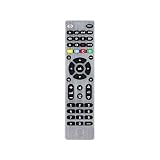 GE 4 Device Universal Remote, Smart TVs, LG, Vizio, Sony, Blu Ray, DVD, DVR, Roku, Apple TV, Streaming Players, Simple Setup, Auto Scan, Pre-Programmed for Samsung TVs, Silver, 33709 (Color: Nickel)