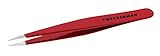 Tweezerman Stainless Steel Point Tweezer, Signature Red