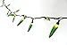 Lee Display Green Chili Pepper Lights 35 Chili Bulbs 3'' Spacing Green Wire 11' Length Lime Green Chili Pepper Lighting Vegetable Lights Christmas Mini Steady Green String Lights (Green Chili)