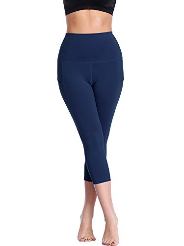 image for Neleus Women's 3 Pack Tummy Control High Waist Capris Leggings with Tw