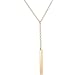 Y Layer Simple Bar Pendant Necklace Center Long Lariat Chain for Women Jewelry