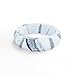 Qalo Women's White Marble Classic Q Silicone Ring Size 09