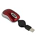 niceEshop Mini Retractable USB Optical Scroll Wheel Mouse Red