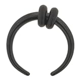 One Black PVD Stainless Steel Pincher: 14g (SOLD INDIVIDUALLY. ORDER TWO FOR A PAIR.)