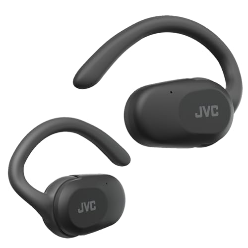 HA-NP40T-B, cuffie Nearphones True Wireless Open-Ear con ganci per l'orecchio Pivot Motion, magnete al neodimio da 16 mm, Bluetooth 5.4, 26 ore di riproduzione - Nero