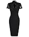 MUXXN Women's 1940's Vintage Floral Lace Keyhole Bodycon Hot Pencil Dress