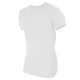 FLOSO Mens Thermal Underwear Short Sleeve T-Shirt Vest Top (Standard Range) (Chest: 44-46ins (X-Large)) (White)