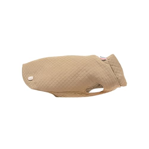 Record - Brandy Dog Raincoat with Velcro Closure and Adjustable Elastic Bands for Paws. Warm and Comfortable Winter Dog Coat | Beige, S, Back Length 35 cm