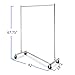 Simple Trending Z Base Heavy Duty Clothes Garment Rack, Clothing Rolling Rack on Wheels, Chrome