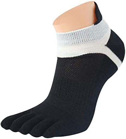 Pausseo Men Mesh Sports Running Five Finger Toe Socks Boot Crochet Long Socks Knitting Male Crochet Soft Comfortable Skateboard Sweat Deodorant Anti-Slip Bed Sleep Skateboard Casual Stockings