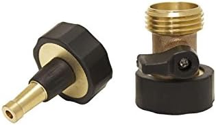Kasian House Quality Brass High Pressure Jet Sweeper Hose Sprayer Nozzle and Shut off Valve | Clean Outdoor | Hose Attachment