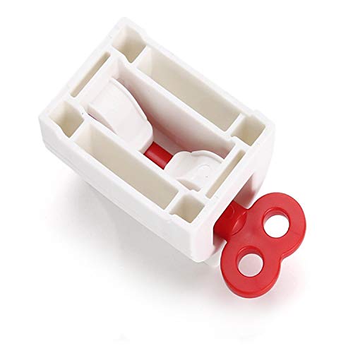 LONG TAO 8PCS Standing Tube Squeezer Rolling Tube Toothpaste Squeezer Toothpaste Seat Holder Stand Rotate Toothpaste Dispenser for All Toothpaste Tube (4 Blue and 4 Red)